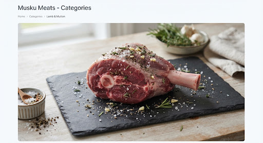 Plump whole bone-in lamb shank with thick meat surrounding the bone ready for slow braising